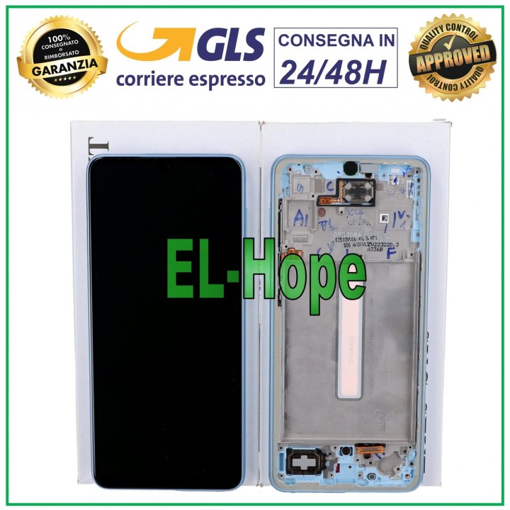 Écran LCD tactile bleu avec cadre d origine pour Samsung A33 5G SM-A336F A336B GH82-28143C