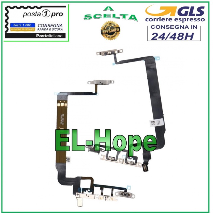 Touche marche/arre't plate pour Apple iPhone 13 Pro Max Flex Volume Muet