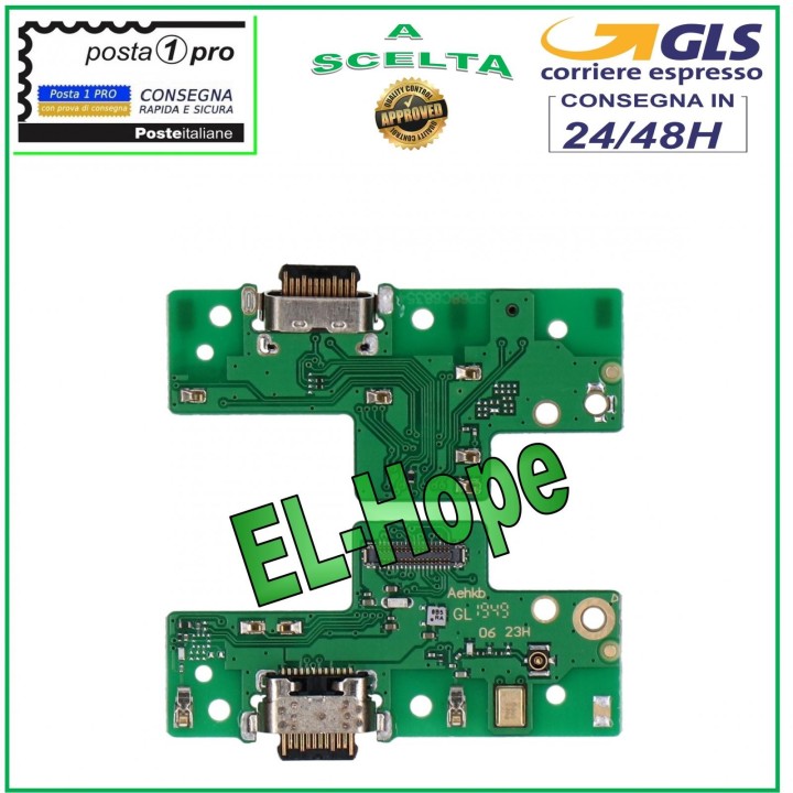 Station de charge type C avec connecteur de charge et microphone pour Motorola Moto G8 XT2045