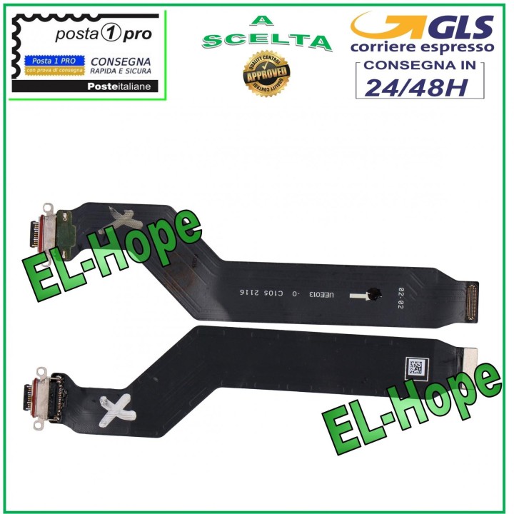 CONNECTEUR DE CHARGE PLAT ET FLEXIBLE POUR ONEPLUS 9R LE2101, STATION DE CHARGE USB TYPE C