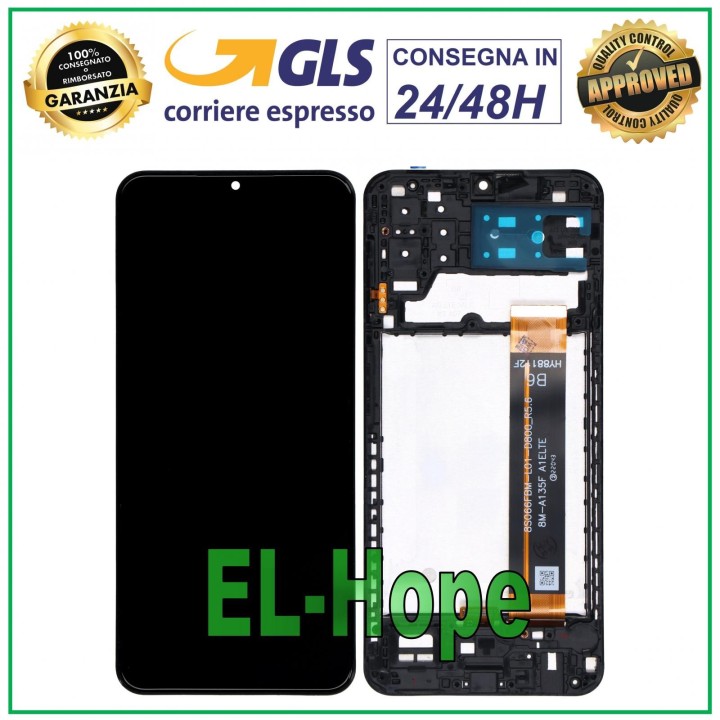 Cadre d e'cran tactile LCD pour Samsung Galaxy A13 4G 2022 SM-A135F FLAT BOE B6