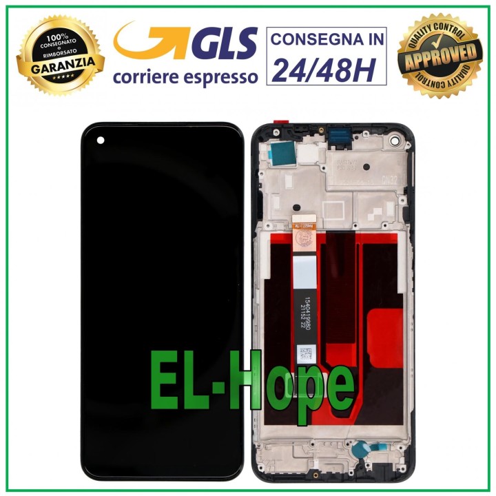 Écran LCD + châssis pour Oppo Realme Narzo 30 5G RMX3242, e'cran tactile en verre noir