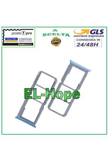 Compartiment pour carte SIM et carte micro SD pour OPPO A16S (CPH2271) / A16 (CPH2269) bleu