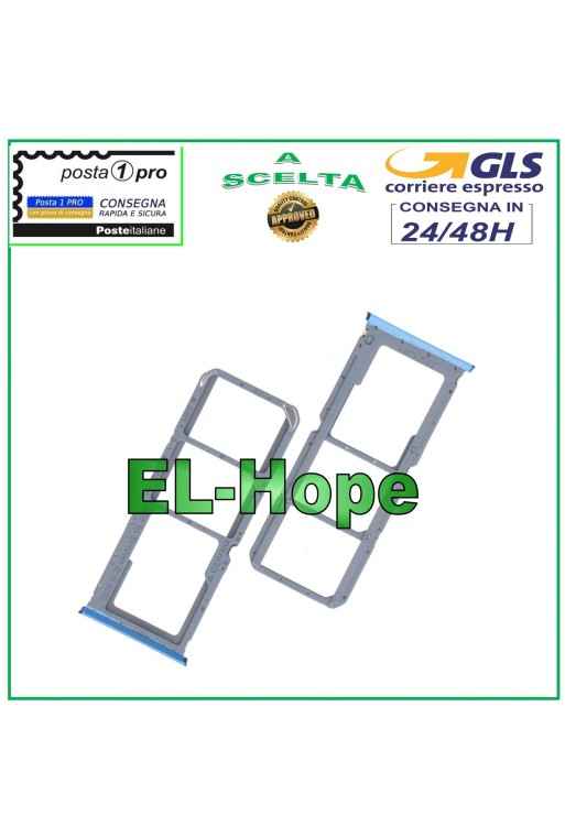 Compartiment pour carte SIM et carte micro SD pour OPPO A16S (CPH2271) / A16 (CPH2269) bleu