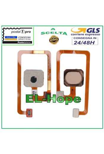 Touche de capteur d empreintes digitales plat et flexible pour OPPO A7 CPH1901 Or rose