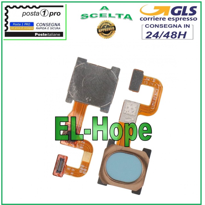 Cle' d empreinte digitale plate et flexible OPPO A7X PBMM00 PBBT00 VERT PIN