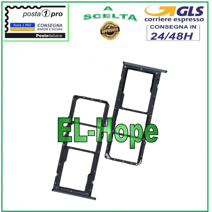 Compartiment SIM et carte micro SD pour Oppo Realme C11 2021 RMX3231 Noir