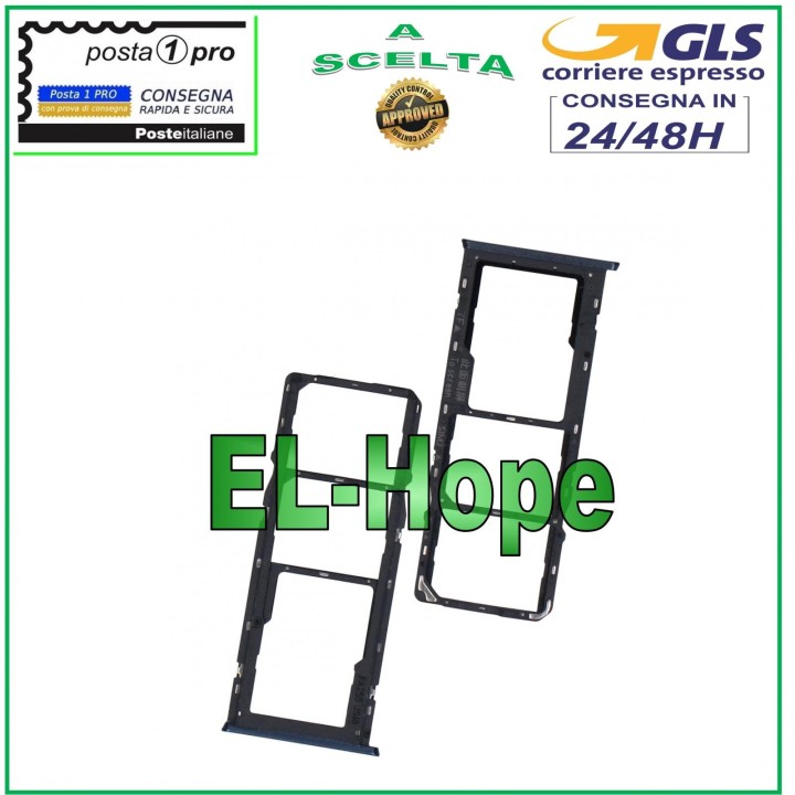 Compartiment pour carte SIM et carte micro SD pour OPPO A15 (CPH2185/A15S/CPH2179) noir