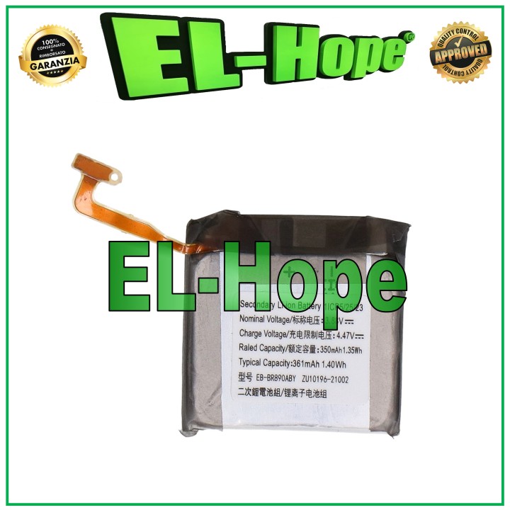 Batterie EB-BR890ABY pour Samsung Galaxy Watch 4 Classic SM-R890 SM-R895 361 mAh
