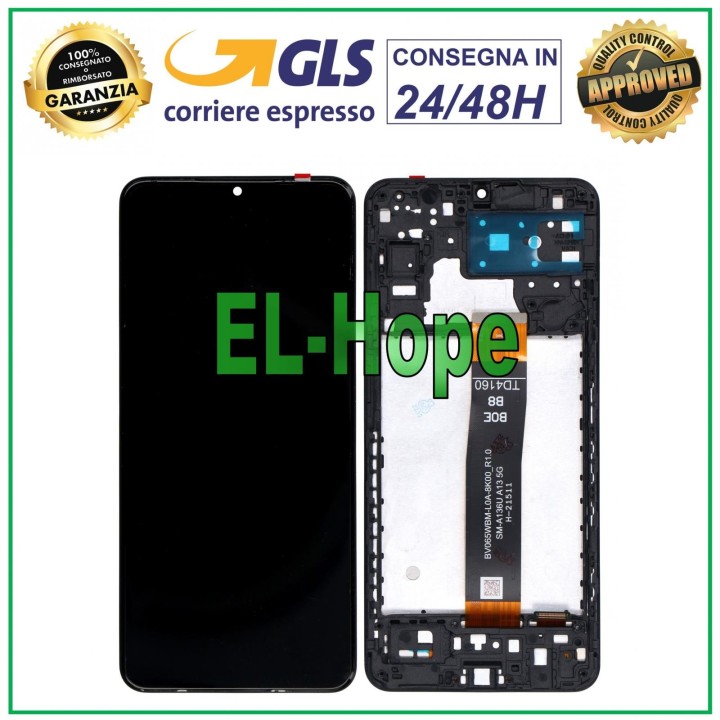 Écran LCD + châssis tactile pour Samsung Galaxy A13 5G SM-A136B A136U Noir
