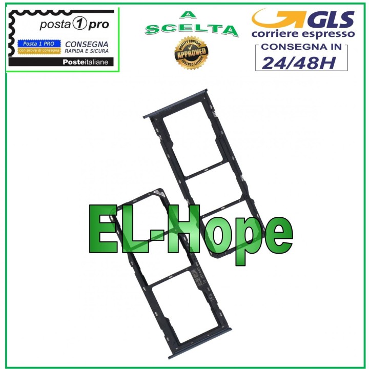 Compartiment SIM et carte micro SD pour Oppo Realme C11 2020 RMX2185 Noir