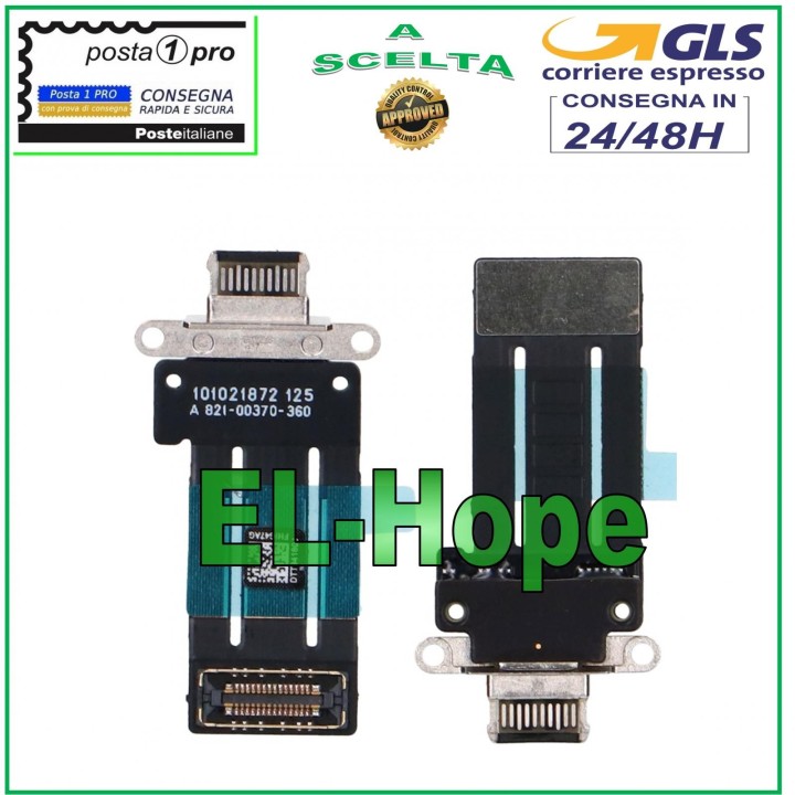 CONNECTEUR DE CHARGE IPAD PRO 12.9 2021 5e ge'ne'ration A2379 A2461 A2462 FLAT CHARGE NOIR