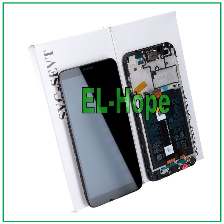 Cadre d e'cran LCD d origine avec batterie pour Huawei Y5P Y5 Plus 2020 DRA-LX9 Touch Black