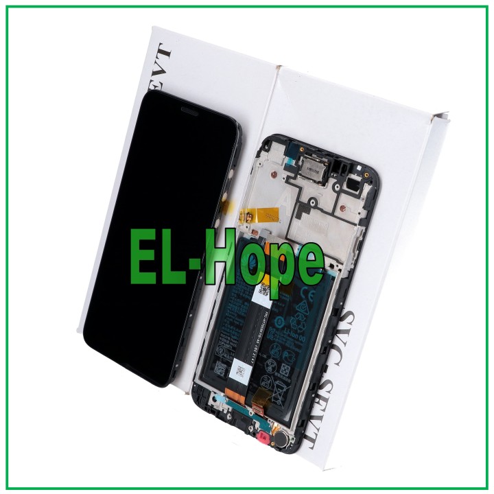 Cadre d e'cran LCD d origine avec batterie pour Huawei Y5P Y5 Plus 2020 DRA-LX9 Touch Black