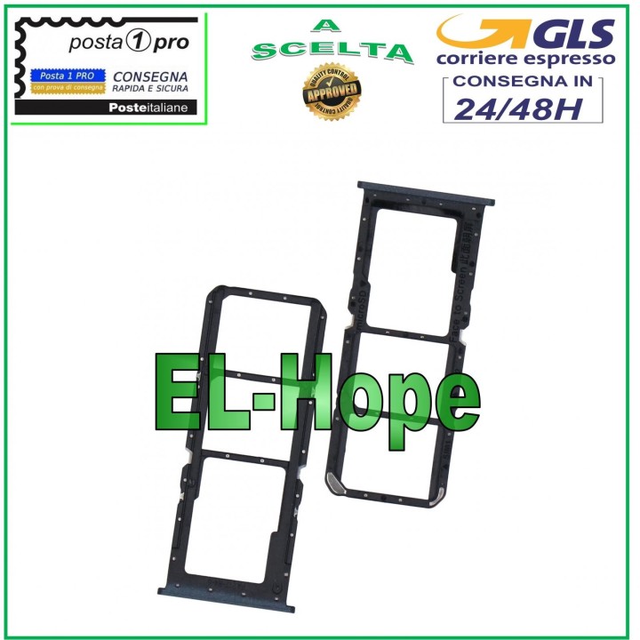 Compartiment pour carte SIM et carte micro SD pour OPPO A53 2020 / A53S CPH2127 Noir