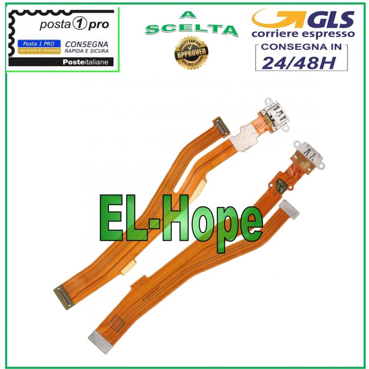 Connecteur de charge plat et flexible pour OPPO A3 F7 CPH1819 1821 1837, charge micro USB
