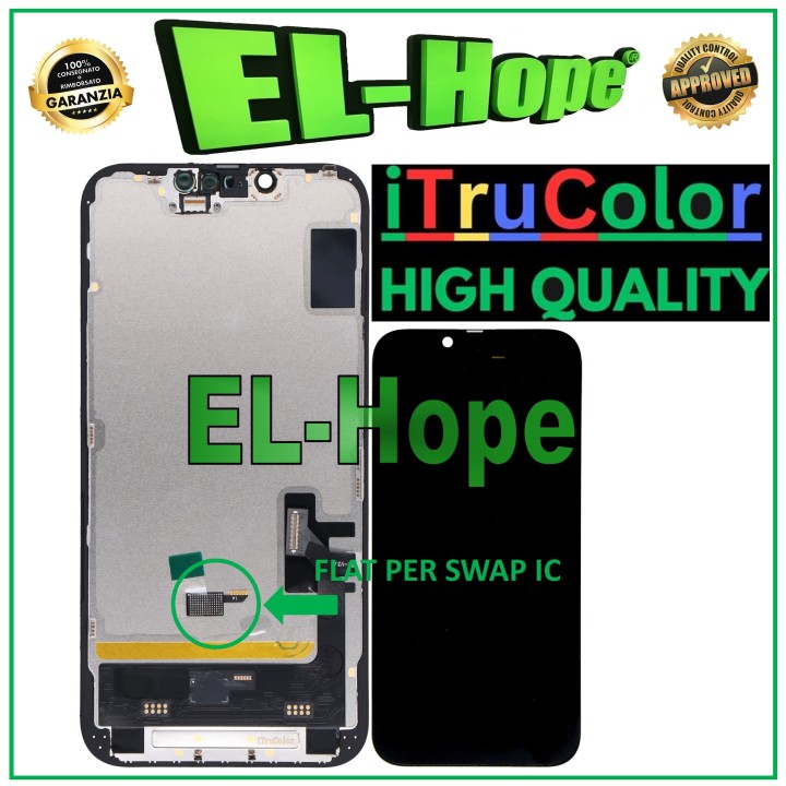 Écran LCD OLED souple haut de gamme iTruColor pour iPhone 14 tactile
