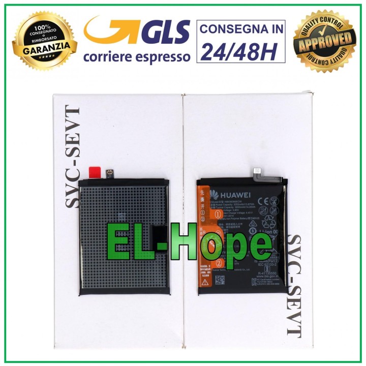 Batterie d origine 100 % compatible HB436380ECW pour Huawei P30 ELE-L09 ELE-L29 3650 mAh