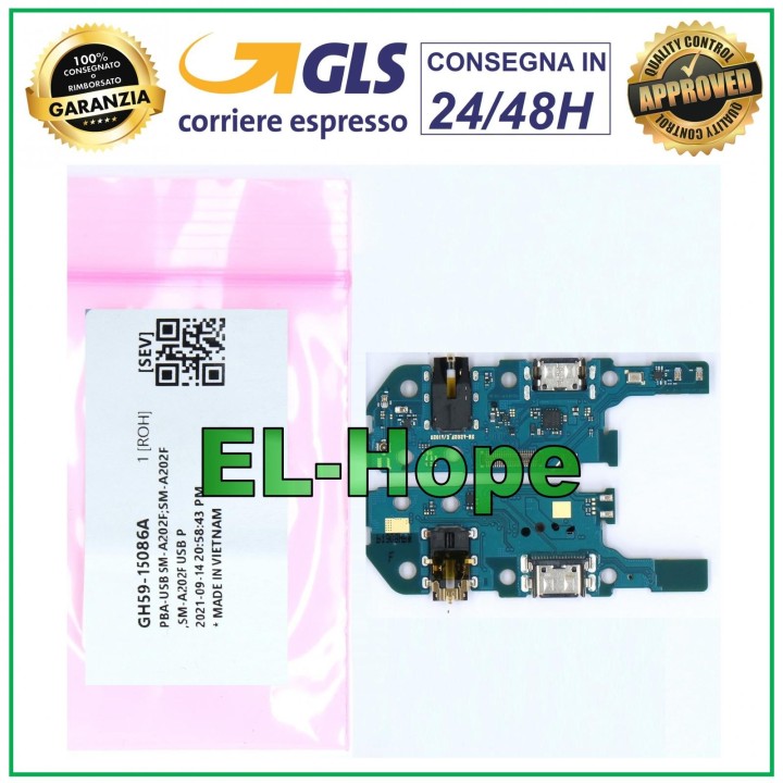CONNECTEUR DE CHARGE DOCK ORIGINAL 100% SERVICE SAMSUNG GALAXY A20E SM A202F