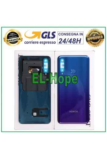 Coque arrie're d origine Honor 20 Lite HRY-LX1T L21T Cache batterie en verre bleu