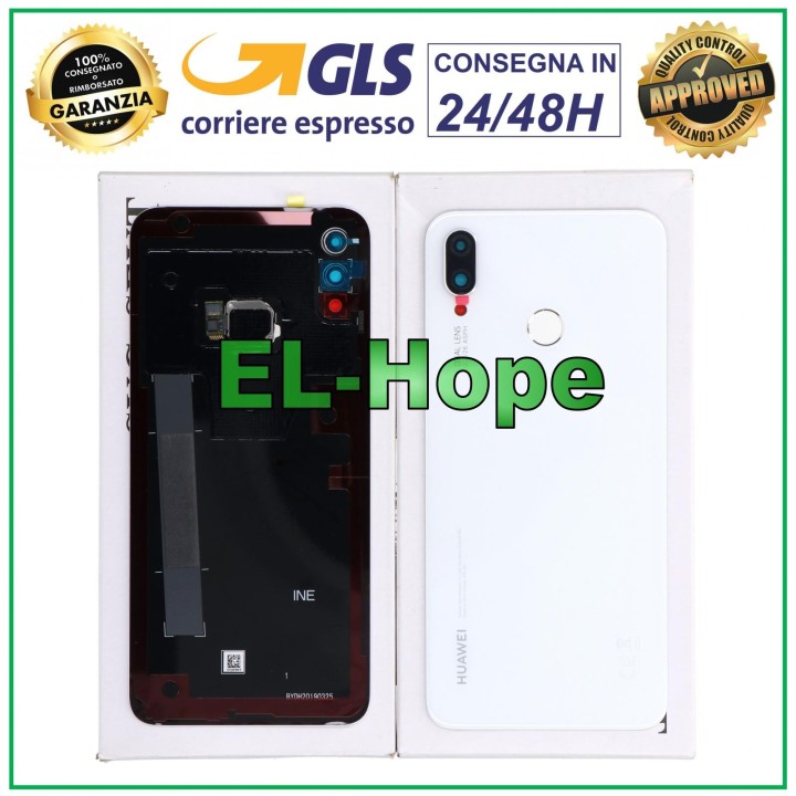 Coque arrie're et cache batterie d origine pour Huawei P Smart Plus INE-LX1, blanc