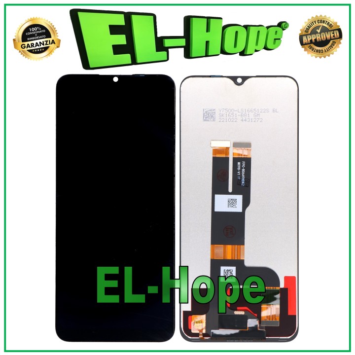 Écran LCD tactile noir pour Oppo Realme C31 RMX3501