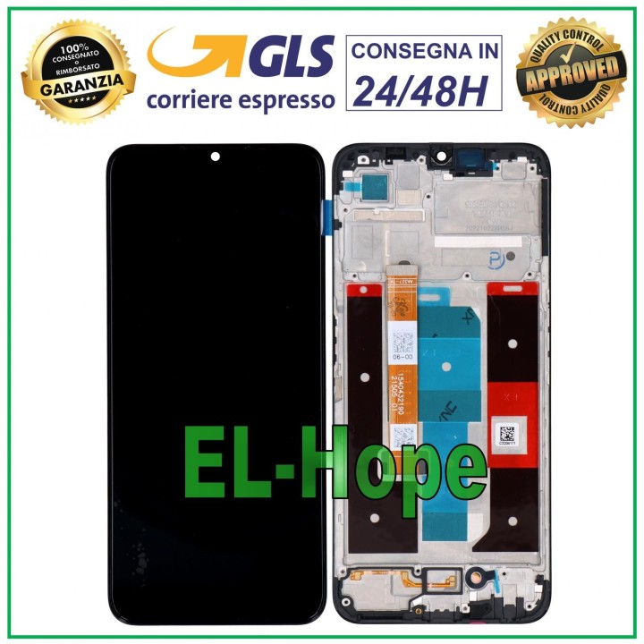 Écran LCD + châssis pour Oppo Realme C35 RMX3511 Écran tactile en verre noir