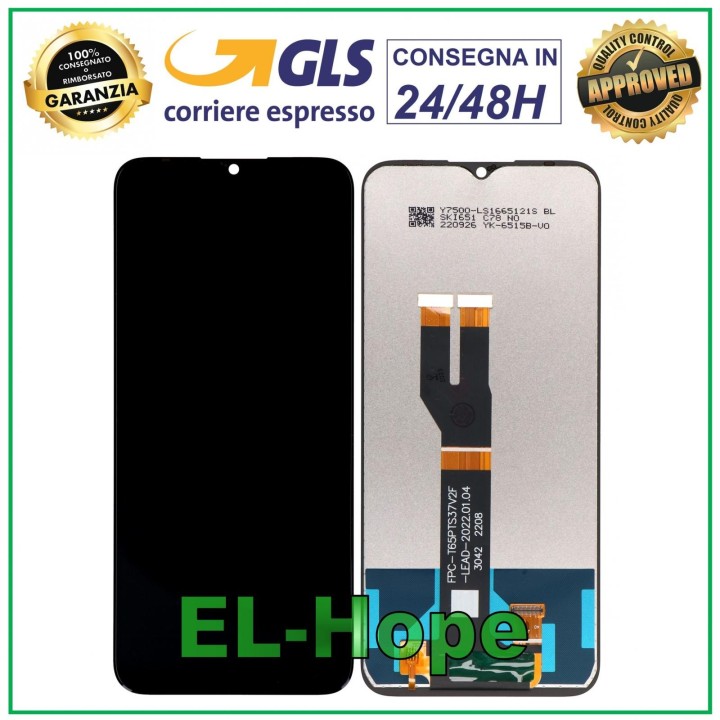 Écran LCD tactile en verre noir pour Nokia C21 Plus TA-1431 1433 1426