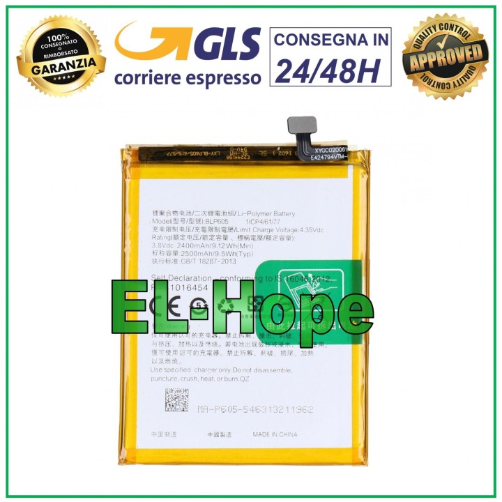 Batterie BLP605 1ICP4/61/77 pour Oppo A33 A33T A33F A33W A33M, identique a' l original