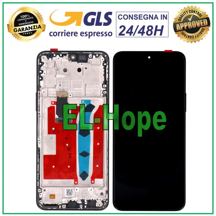 Cadre d affichage pour Honor X8 4G TFY-LX1 TFY-L026 TFY-L036 Écran tactile en verre noir