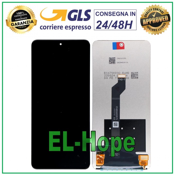 Écran LCD tactile en verre noir pour Huawei Nova 9 SE 5G JLN-LX1 LX3 AN00