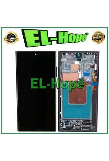 Écran tactile OLED LCD + cadre pour Samsung Galaxy S24 Ultra SM-S928 Noir