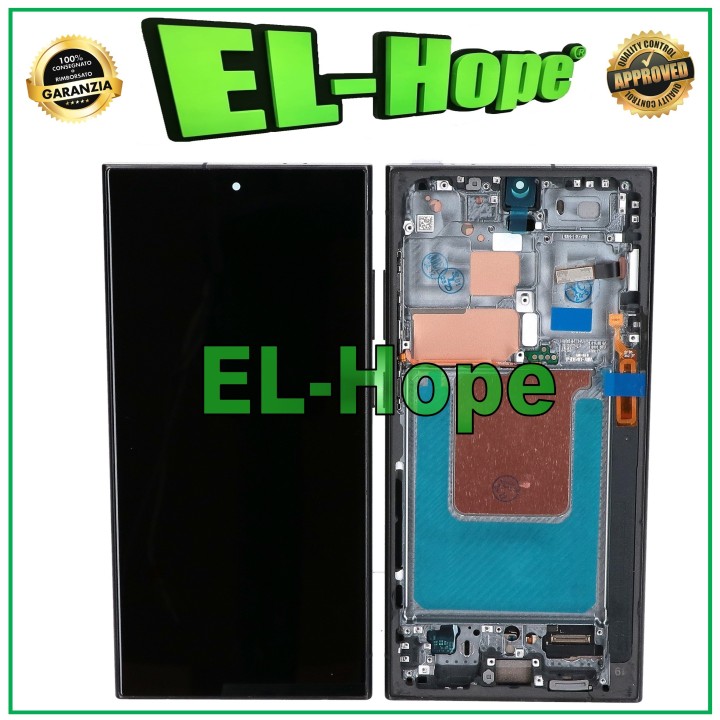 Écran tactile OLED LCD + cadre pour Samsung Galaxy S24 Ultra SM-S928 Noir