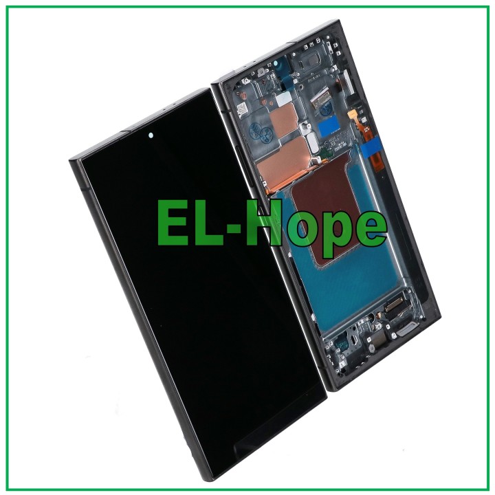Écran tactile OLED LCD + cadre pour Samsung Galaxy S24 Ultra SM-S928 Noir