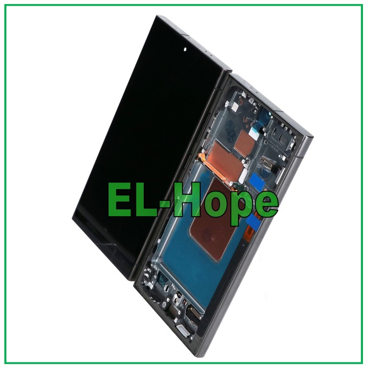 Écran tactile OLED LCD + cadre pour Samsung Galaxy S24 Ultra SM-S928 Noir