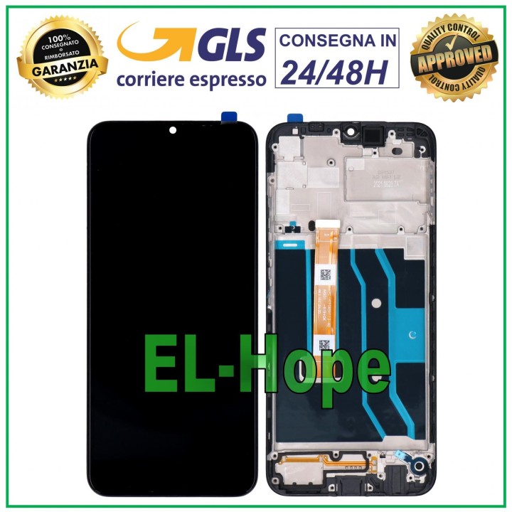 Écran LCD + châssis pour Oppo Realme Narzo 50A RMX3430, e'cran tactile en verre noir