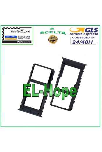 Compartiment pour chariot pour carte nano SIM et micro SD TCL 10 10L T770H T770B, boi'tier noir