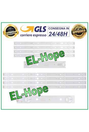 KIT 8 BARRES LED POUR TV LG 43 CRH-A4330300104L6CNREV10 CRH-A4330300105R6CNREV10