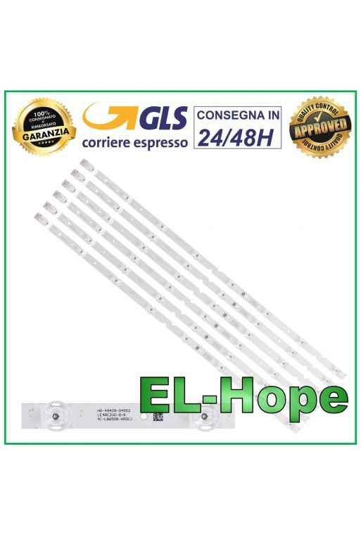 KIT DE 6 BARRES DE 8 RUBAN LED POUR TV 65 TCL LB1020 / 4C-LB6508-HR01J / 65HR330M08A1