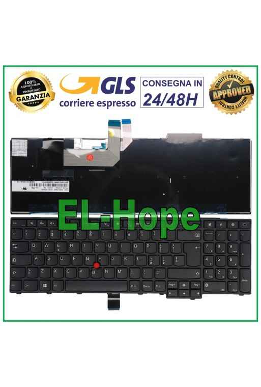 Clavier pour Lenovo ThinkPad italien E540 E531 E545 L540 T540P T550 T560 noir