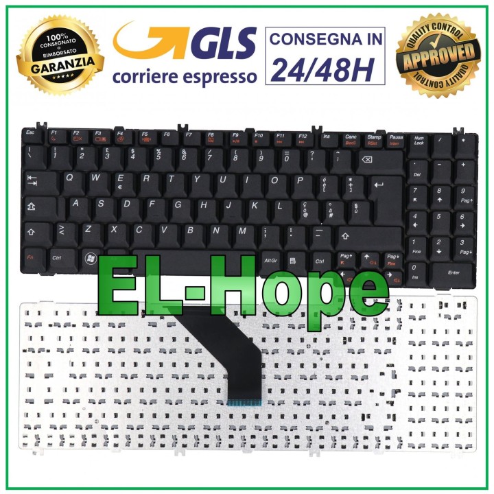 Clavier italien pour ordinateur portable Lenovo G550 G550A B550 B560 V560 G550S G555 noir