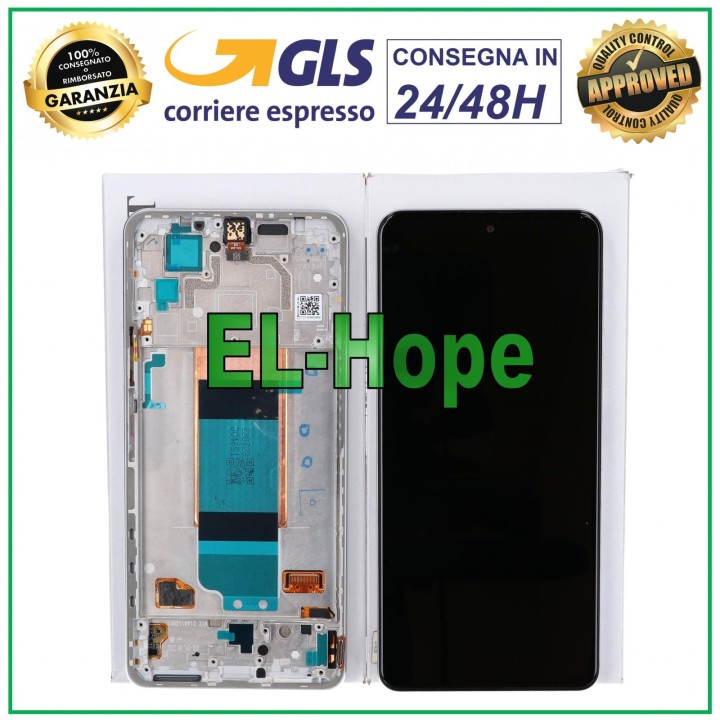 Cadre de service d e'cran LCD 100 % original pour Xiaomi Poco F4 2022 tactile argent