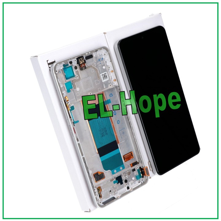 Cadre de service d e'cran LCD 100 % original pour Xiaomi Poco F4 2022 tactile argent