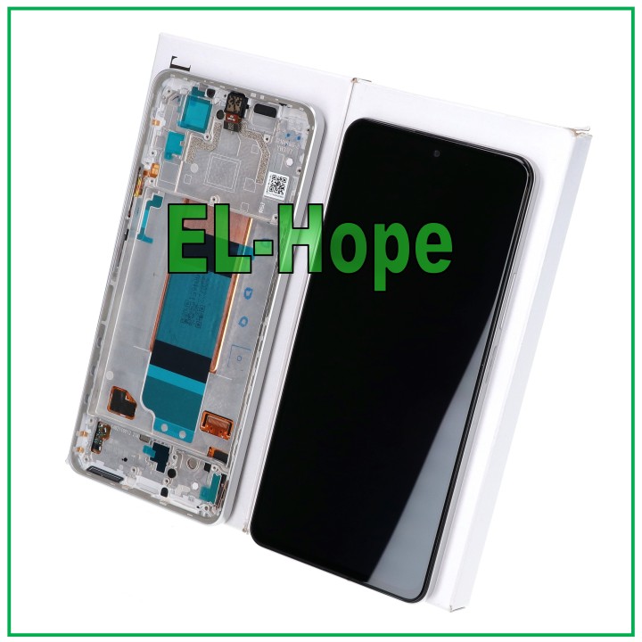Cadre de service d e'cran LCD 100 % original pour Xiaomi Poco F4 2022 tactile argent