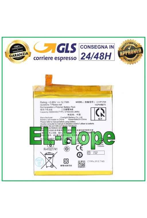 Batterie C11P1708 1ICP4/66/75 pour ASUS Zenfone 5 ZE620KL 3300 mAh, e'quivalente a' l originale