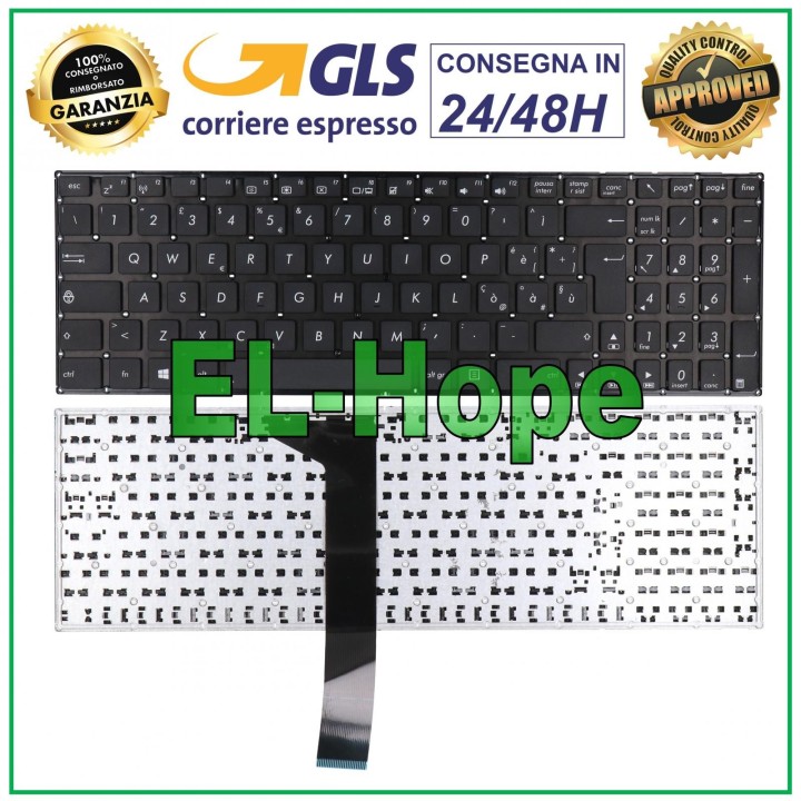 Clavier italien pour ordinateur portable ASUS K550J K550JF K550VX R510C R510J FX550V, noir