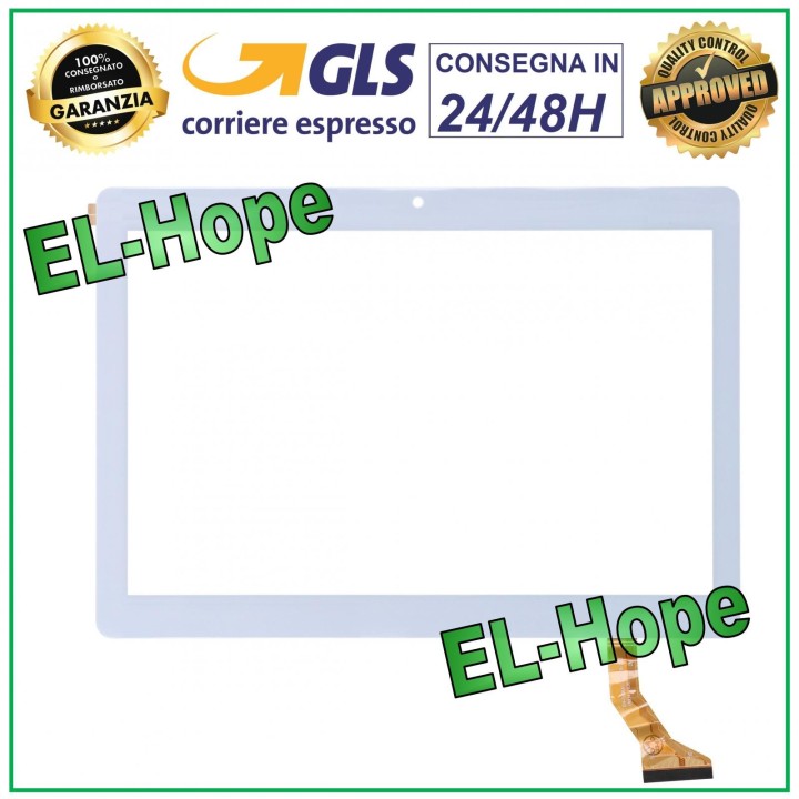 ÉCRAN TACTILE PLAT LAMZIEN CX-1096A1-FPC276-V02 10,1  BLANC ADHÉSIF DOUBLE FACE