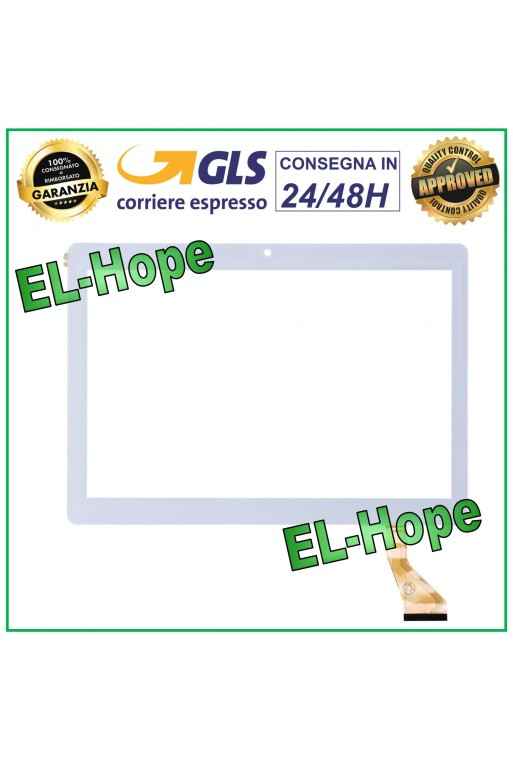 ÉCRAN TACTILE EN VERRE PHABLET PLAT CODE KINGVINA-PG1026-FPC 10,1 BLANC ADHÉSIF DOUBLE FACE