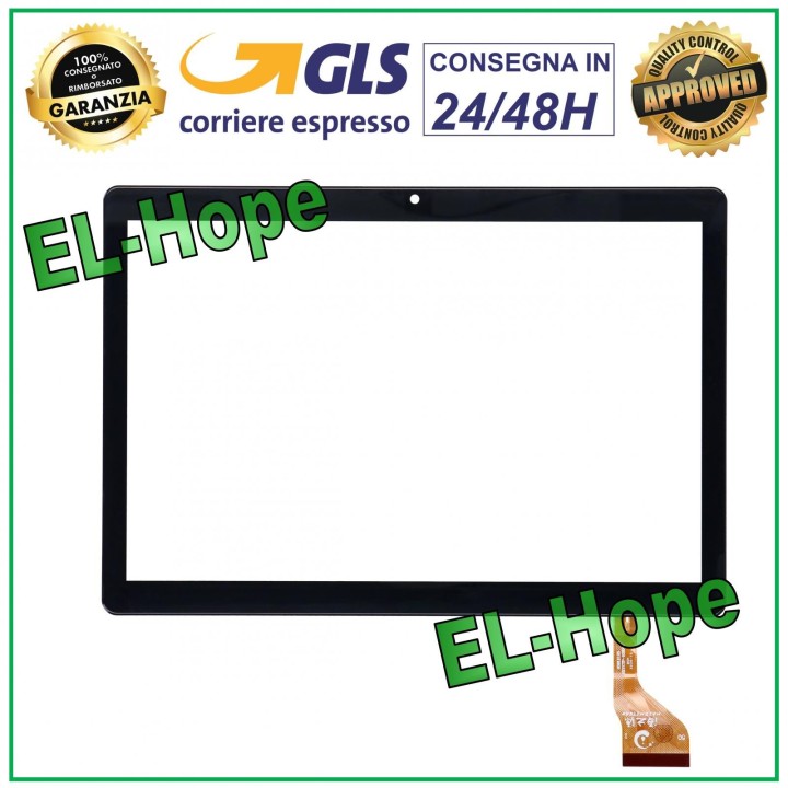 ÉCRAN TACTILE EN VERRE YESTEL X7 FLAT FLEX CODE HZYCTP-102044 10,1  NOIR ADHÉSIF DOUBLE FACE