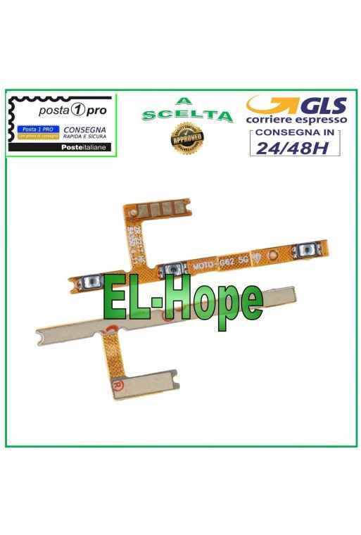 Touches late'rales plates, volume, arre't, pour Motorola Moto G62 5G XT2223